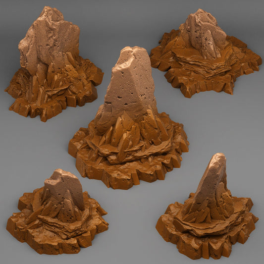 Wasteland Shales Scatter Terrain - Fantastic Plants and Rocks 