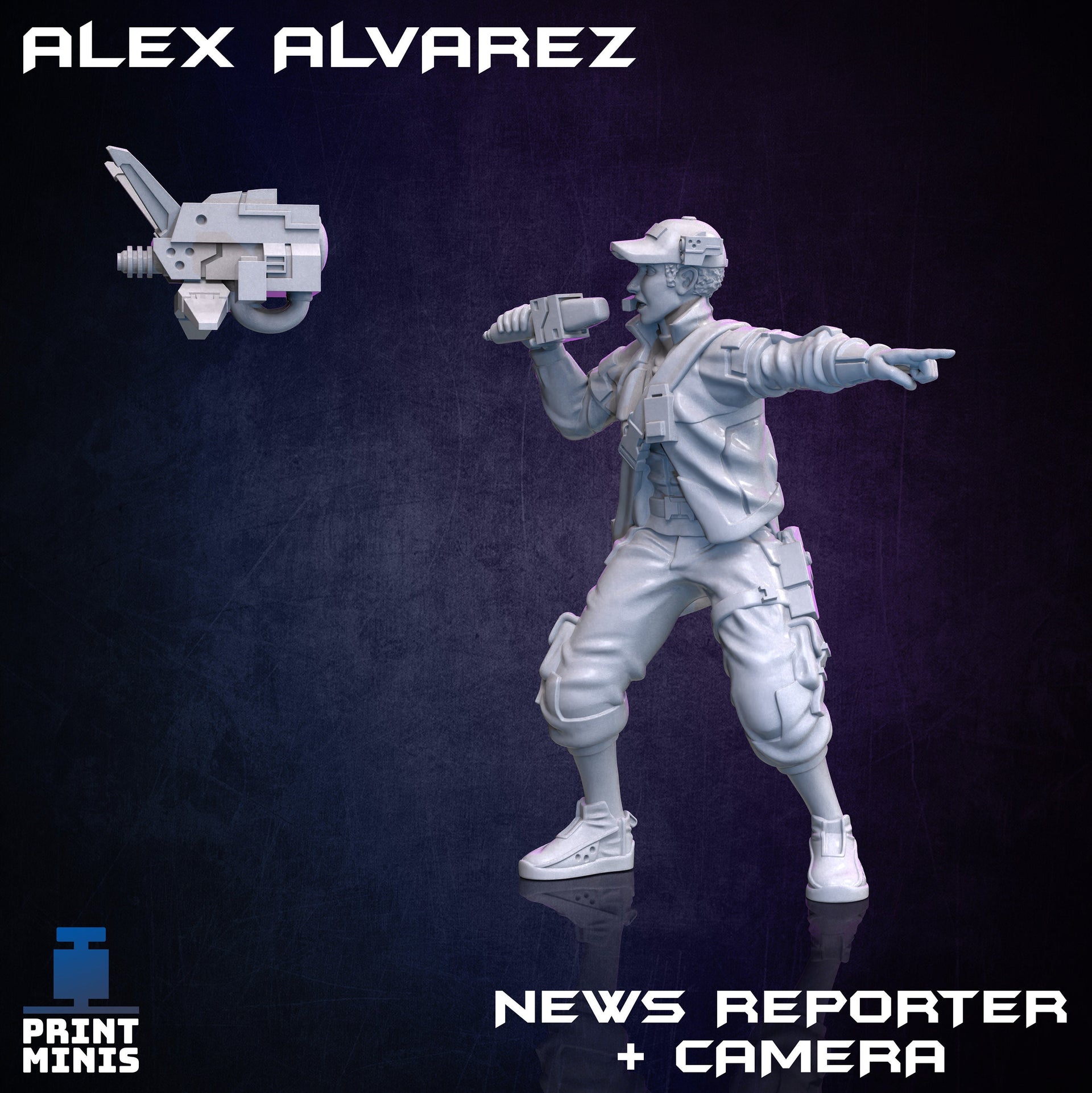 Alex Alvarez, News Reporter + Camera - Print Minis 
