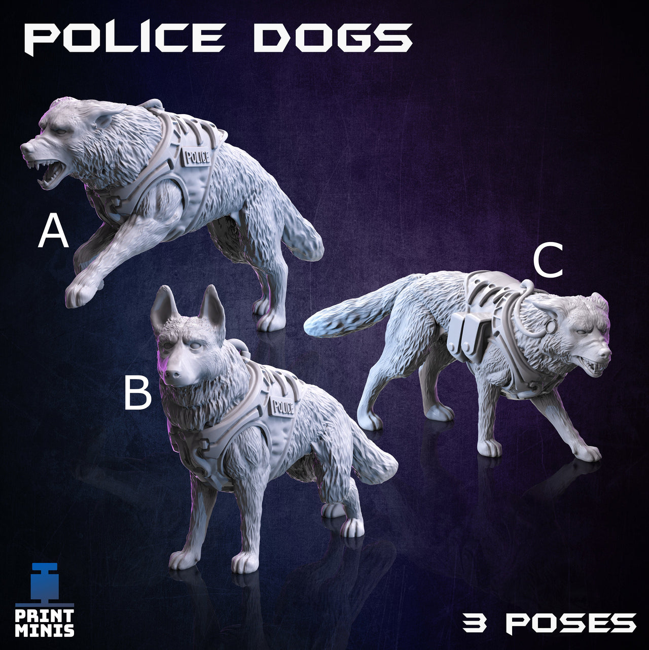 Police Dogs - Print Minis 