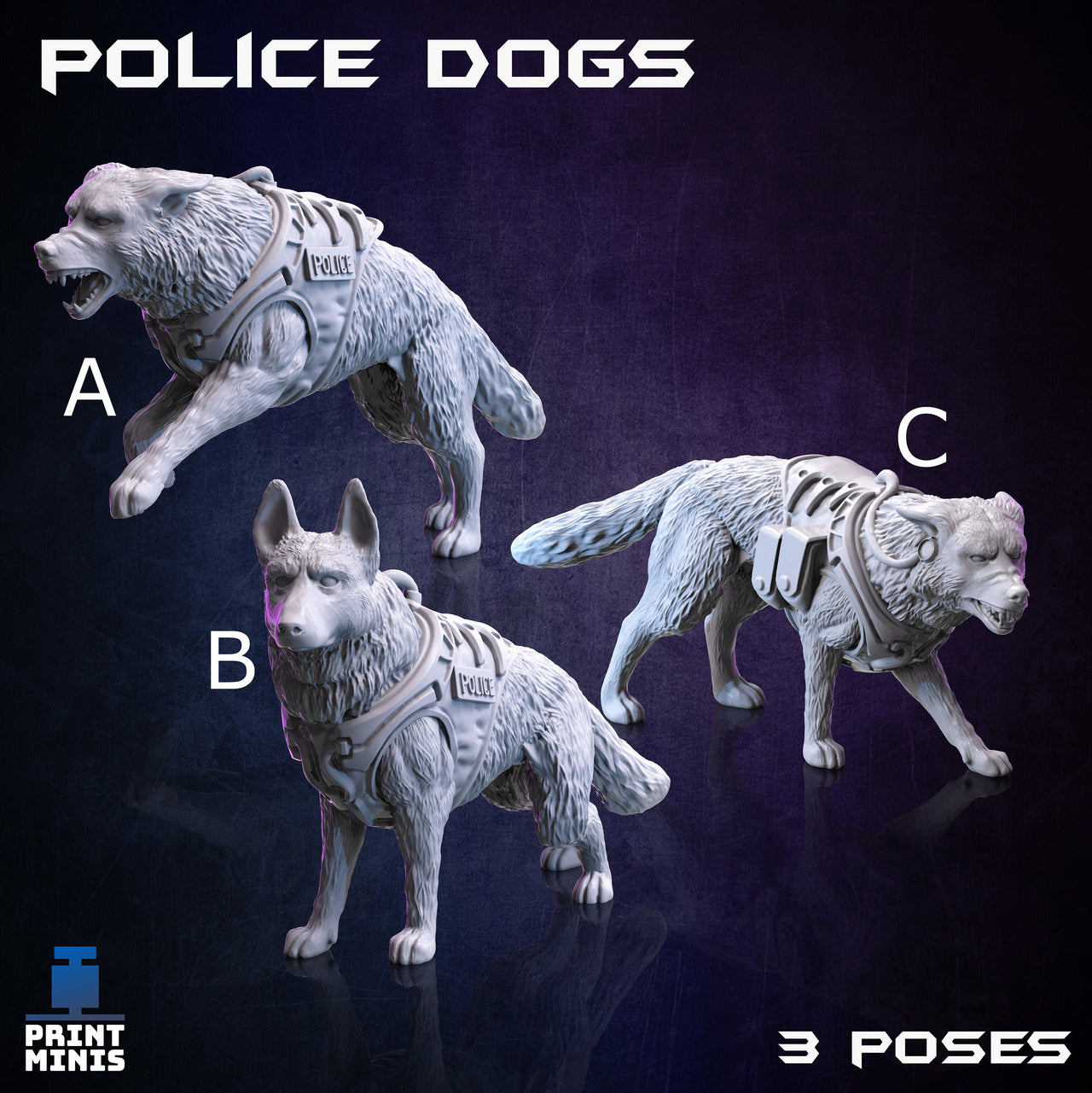 Police Dogs - Print Minis
