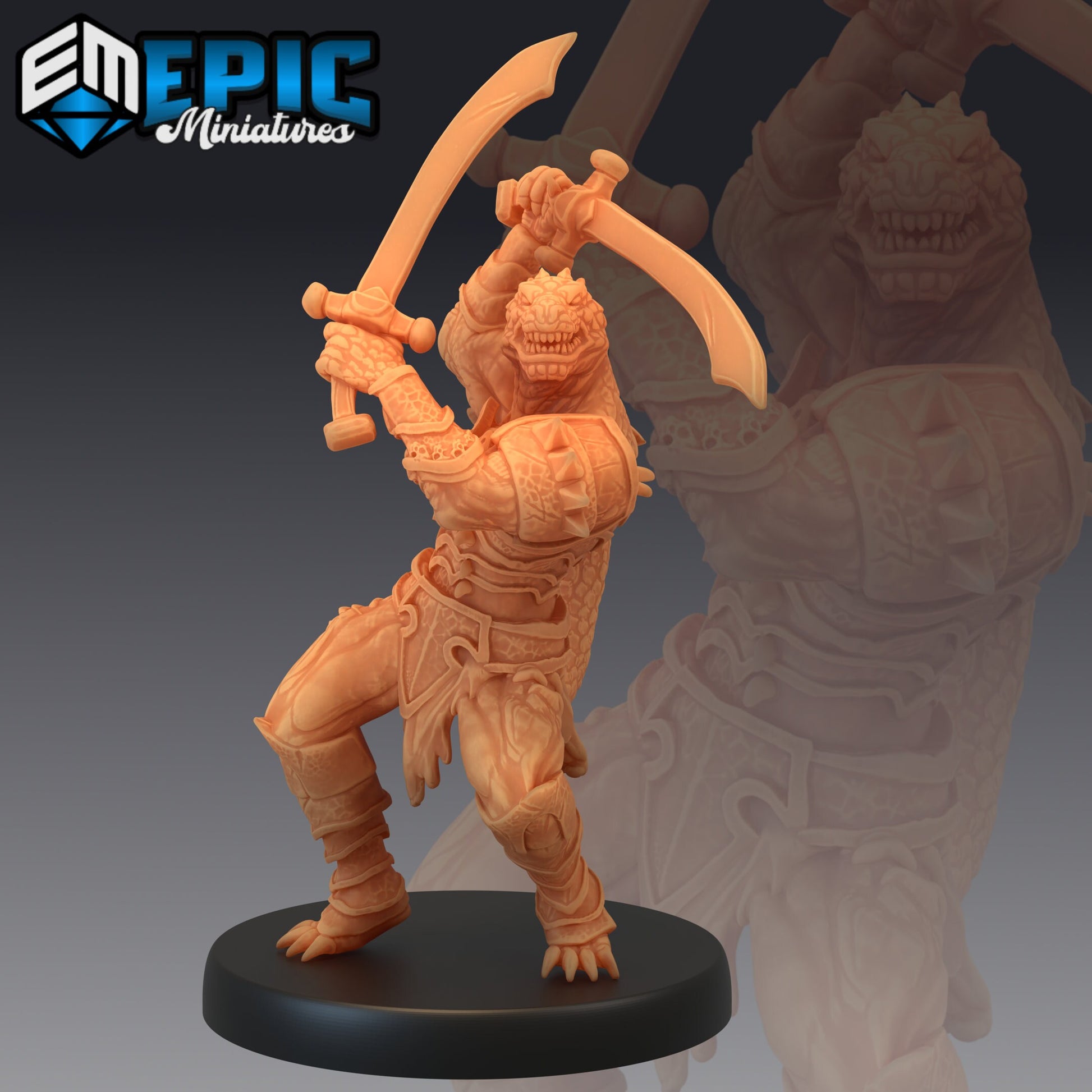 Lizardfolk Warrior - Epic Miniatures 