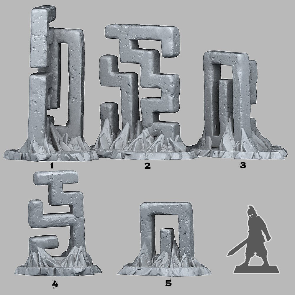 Mysterious Asian Stones Scatter Terrain - Fantastic Plants and Rocks 
