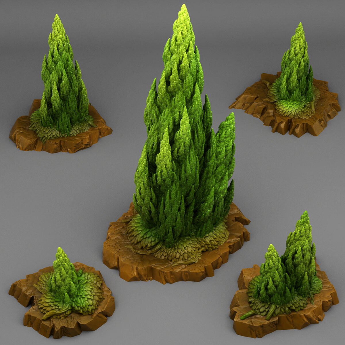 Spriling Pine Scatter Terrain - Fantastic Plants and Rocks 