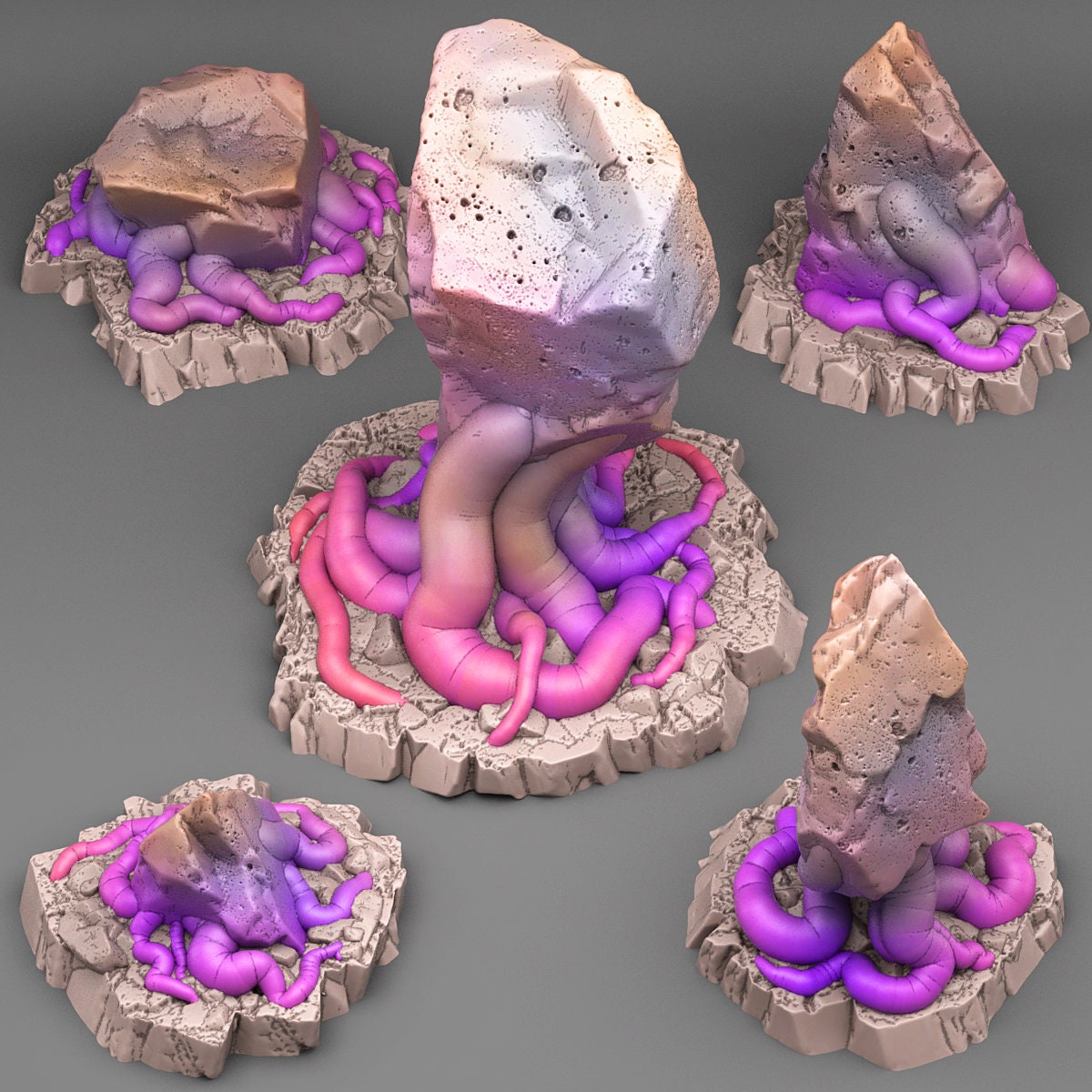Squid Stones Scatter Terrain - Fantastic Plants and Rocks 