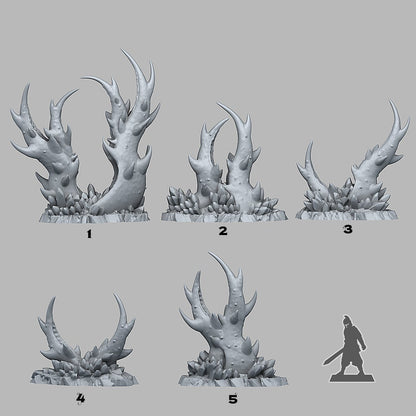 Underdark Claw Plants Scatter Terrain - Fantastic Plants and Rocks 