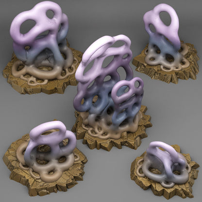 Aggresive Shapeless Mushrooms Scatter Terrain - Fantastic Plants and Rocks 