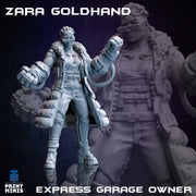 Zara Goldhand, Express Garage Owner - Print Minis 