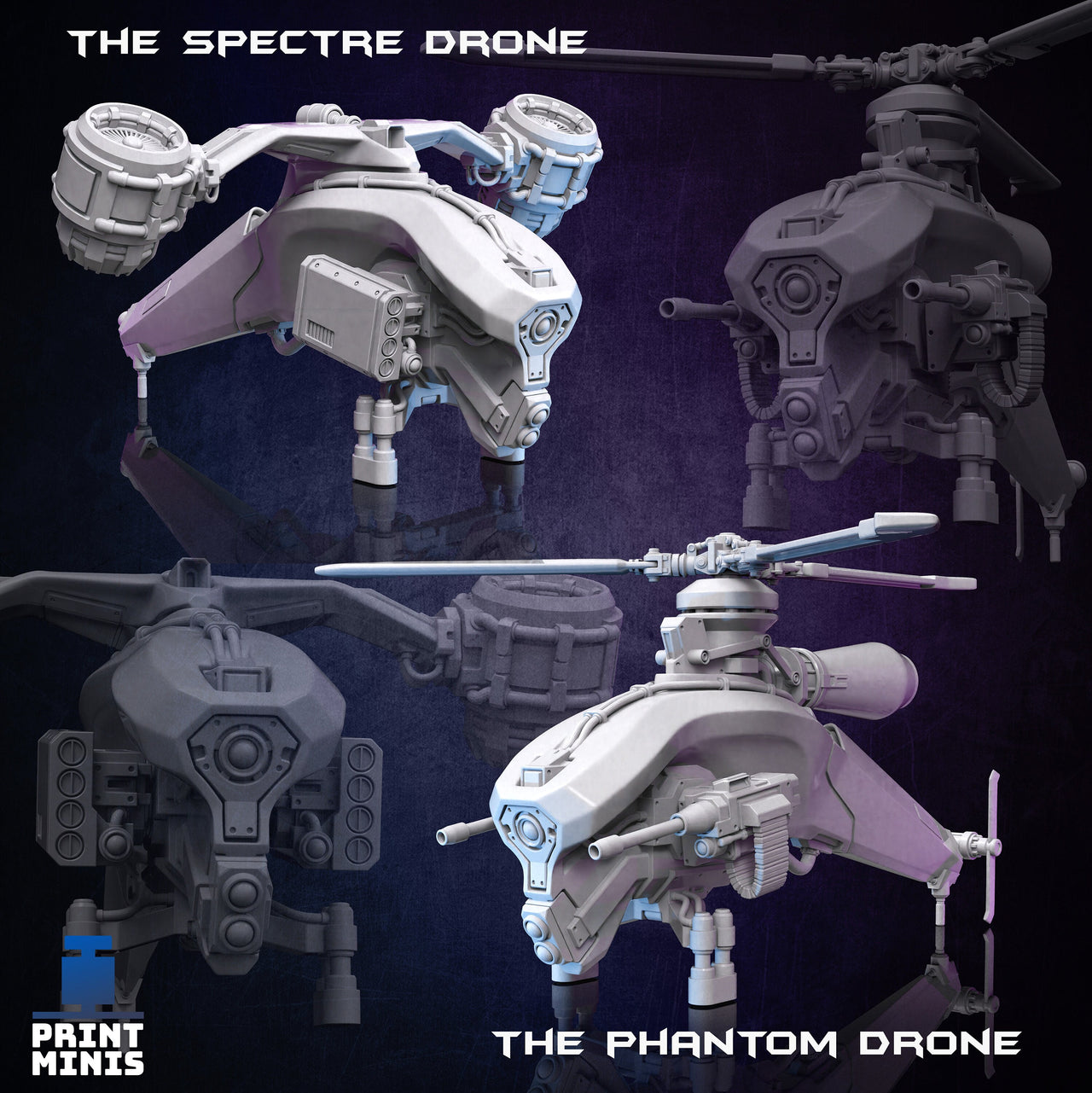 Cyberpunk Drones - Print Minis