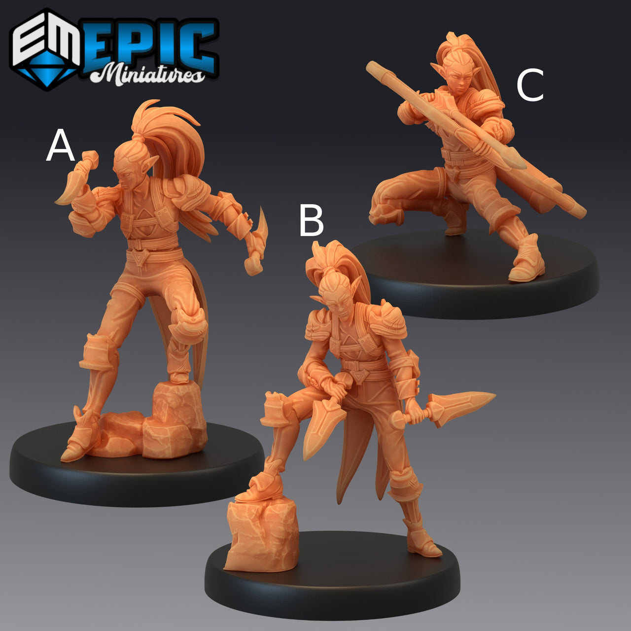 Elf Rogue - Epic Miniatures 