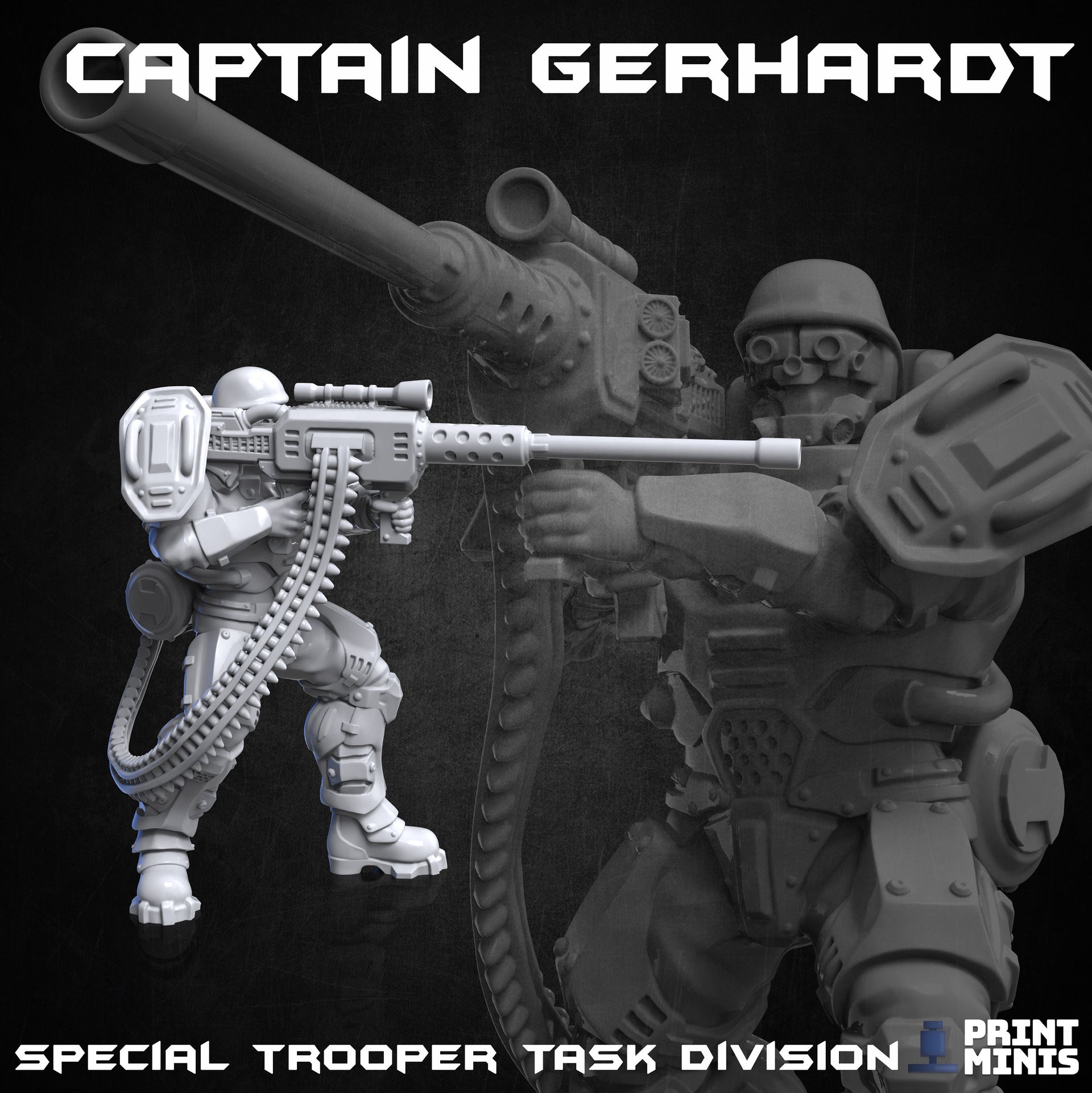 Captain Gerhardt, Anti Tank Trooper - Print Minis 