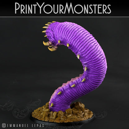 Purple Worm - Print Your Monsters 