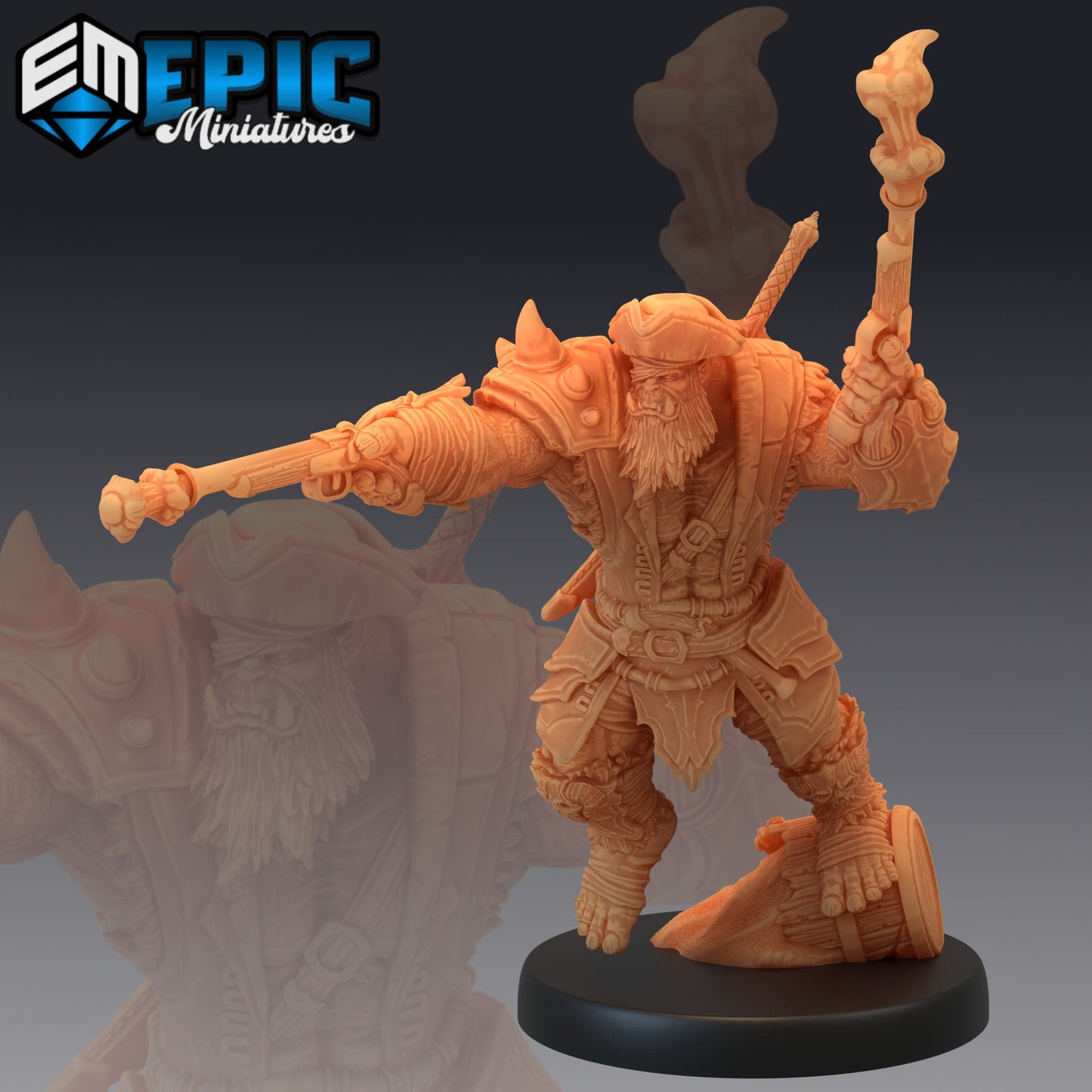 Orc Pirate Captain - Epic Miniatures 