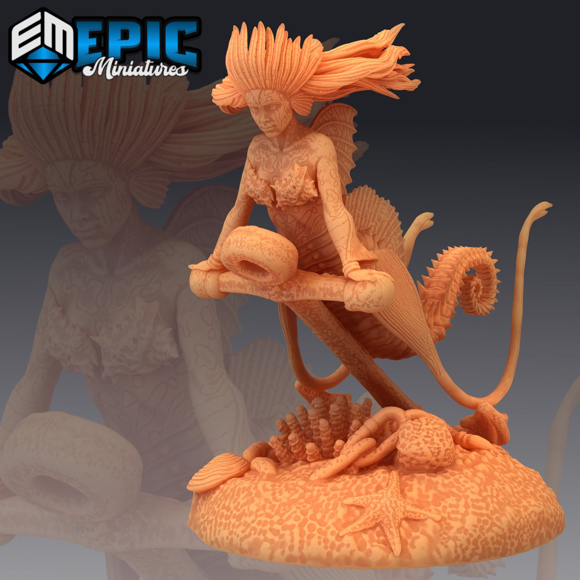 Seahorse Mermaid - Epic Miniatures 