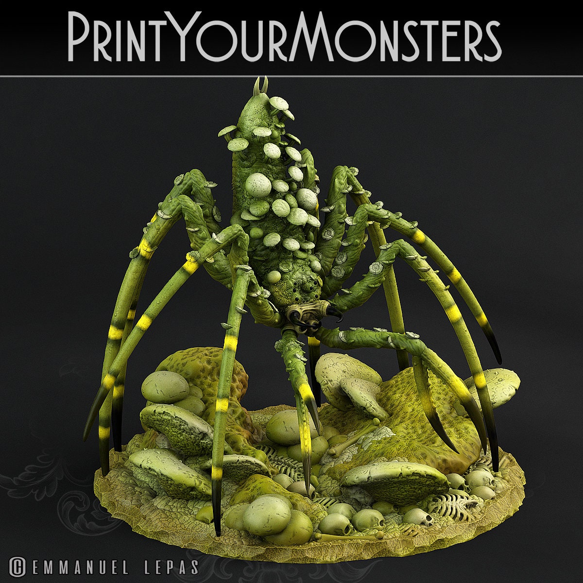 Dancing Toadstool Spider - Print Your Monsters 