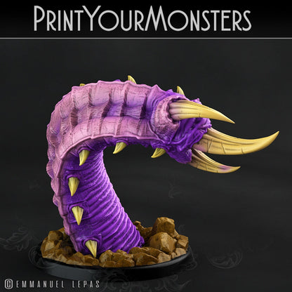 Purple Worm - Print Your Monsters 