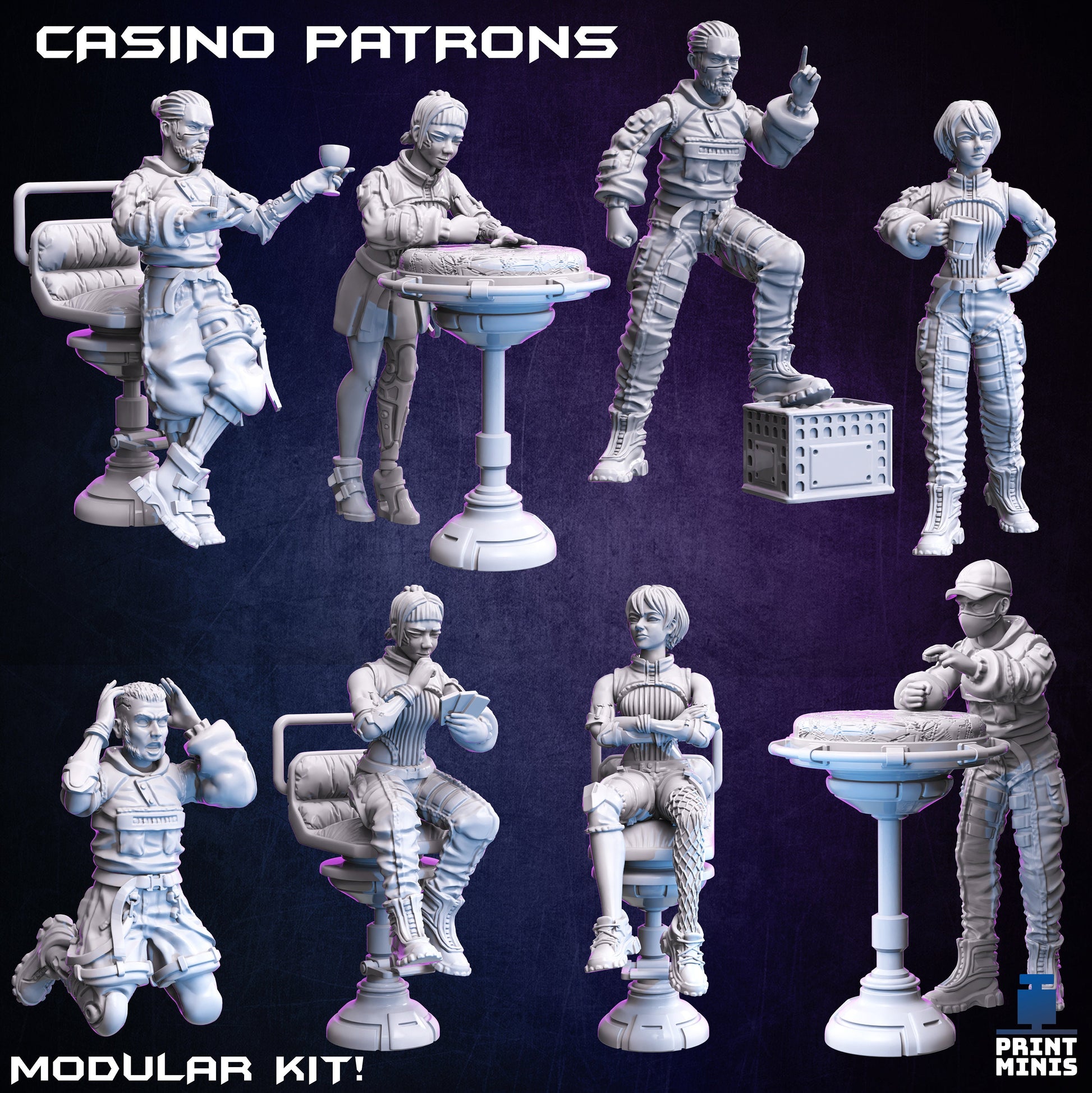 Modular Casino Patrons - Print Minis 