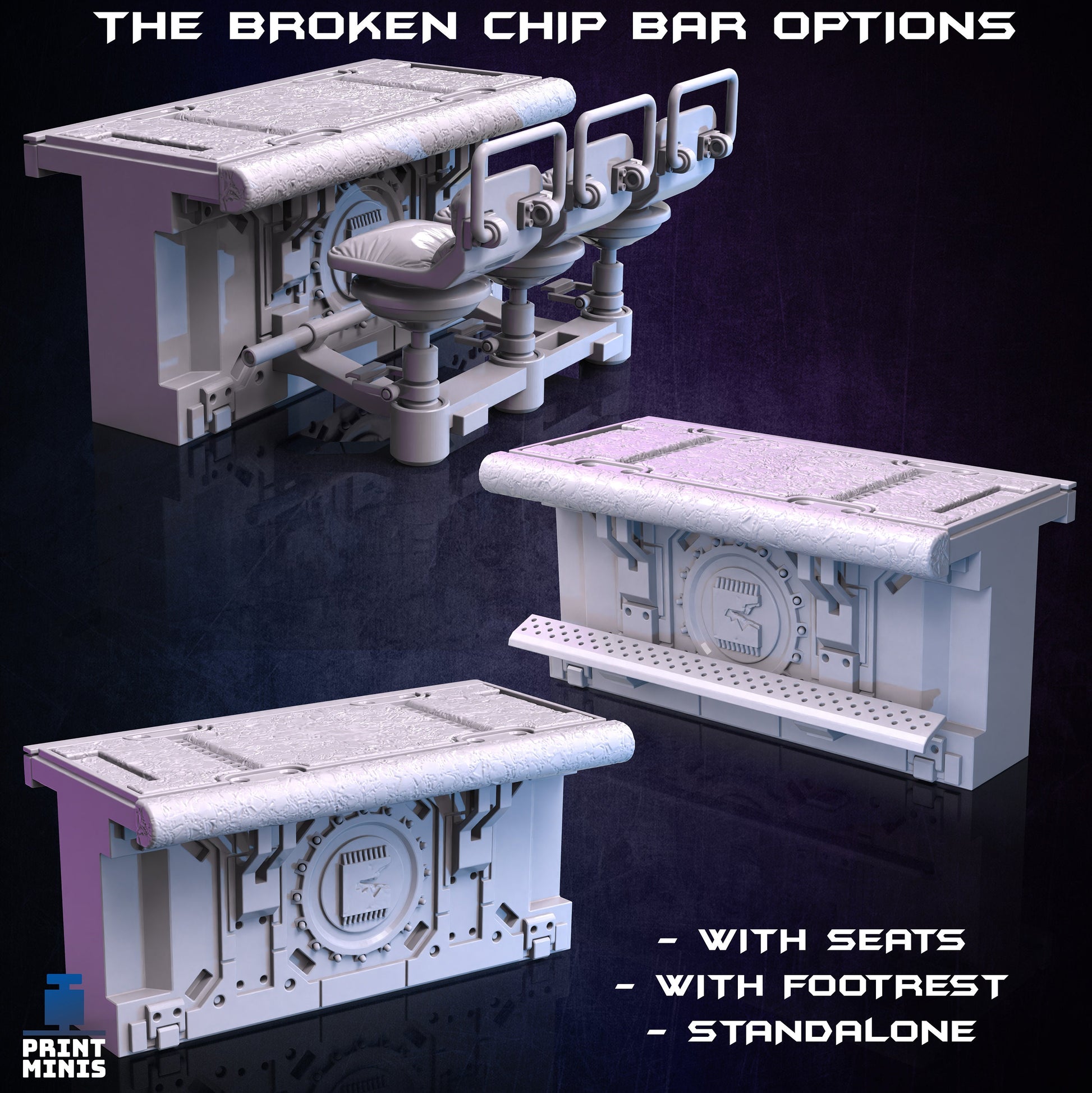 Broken Chip Bar Modular Terrain - Print Minis 