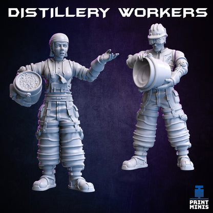 Modular Distillery workers- Print Minis 