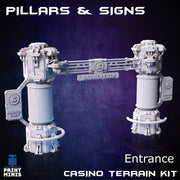 Casino Pillar and Signs Set - Print Minis 
