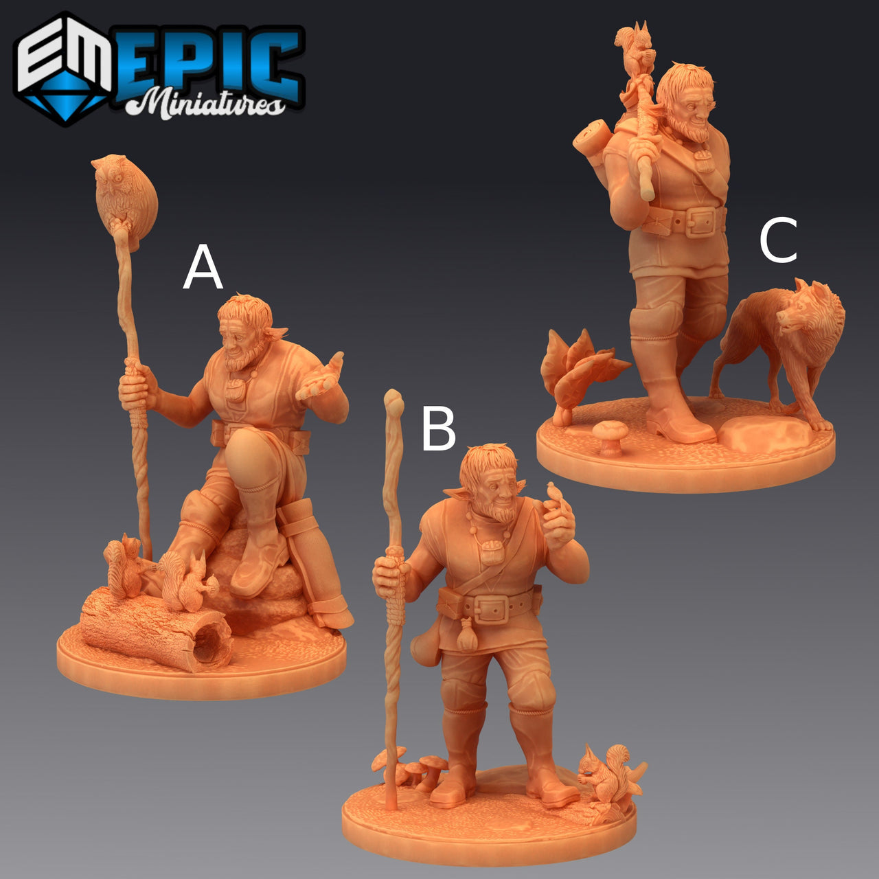 Firbolg Druid - Epic Miniatures 