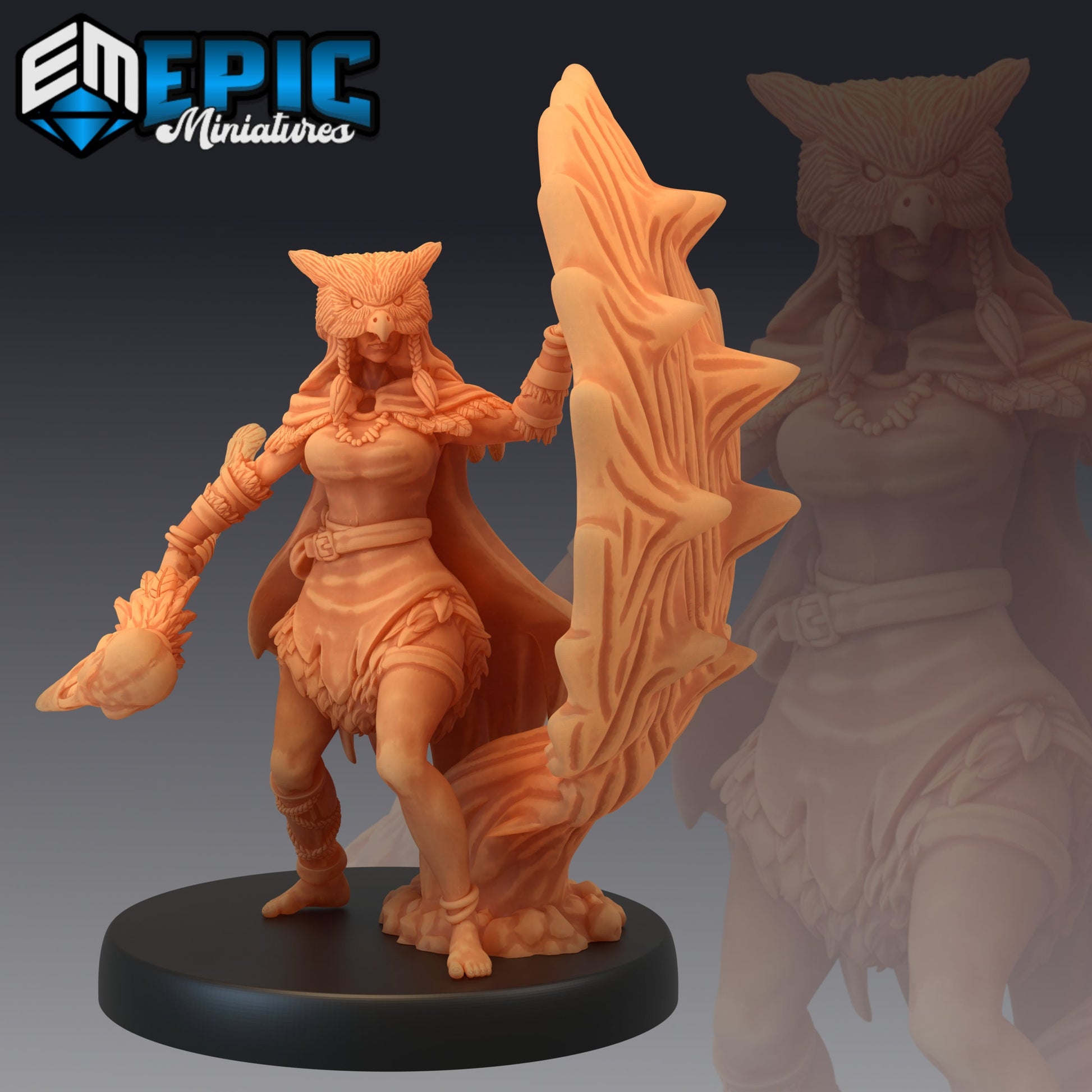 Owlbear Druid - Epic Miniatures 