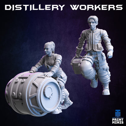 Modular Distillery workers- Print Minis 