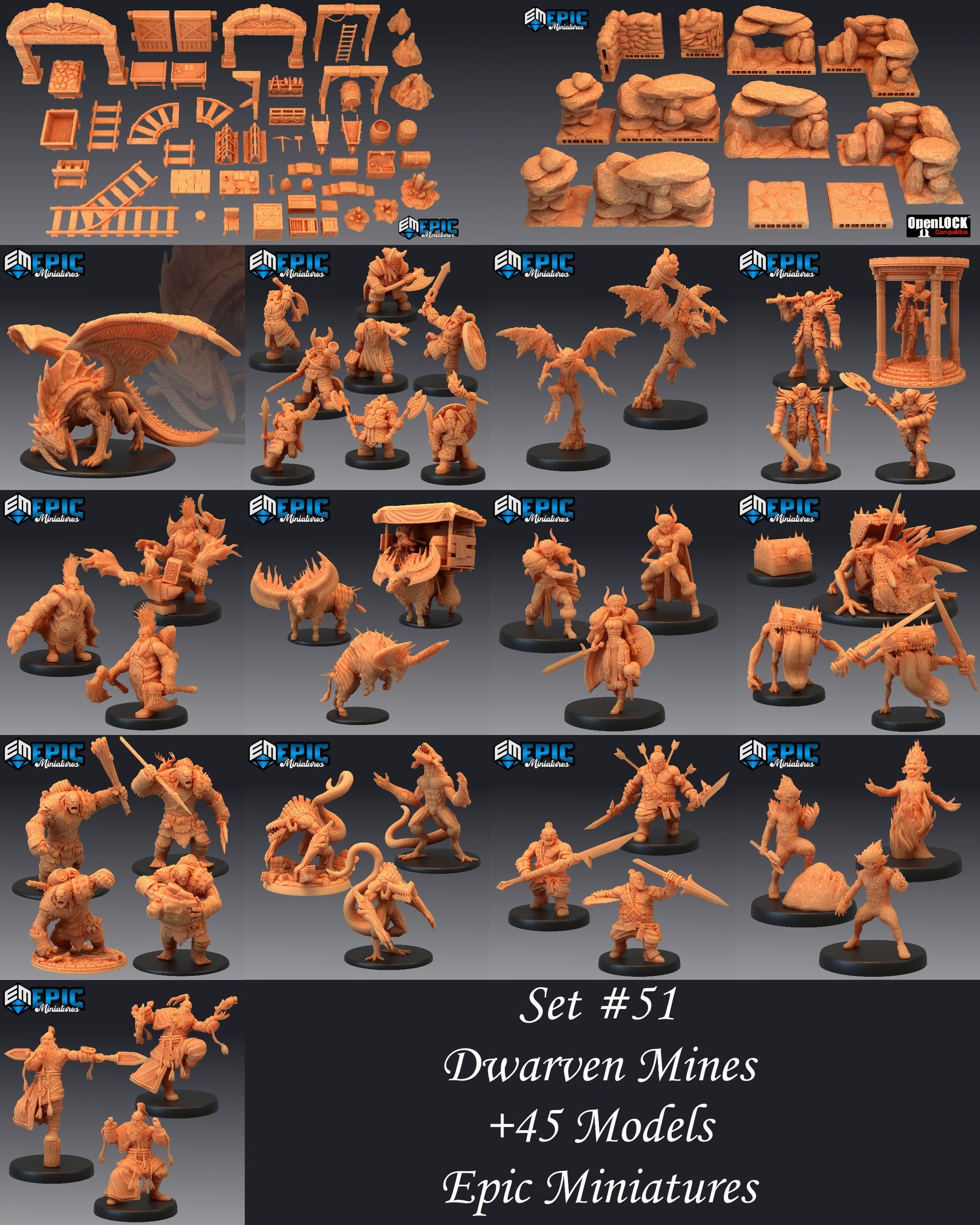 Half Dwarf Monk - Epic Miniatures 