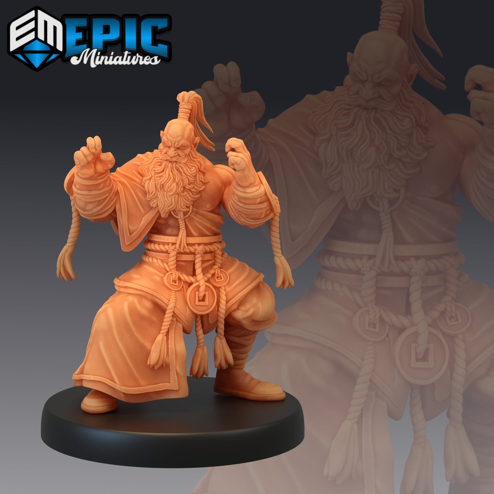 Half Dwarf Monk - Epic Miniatures 