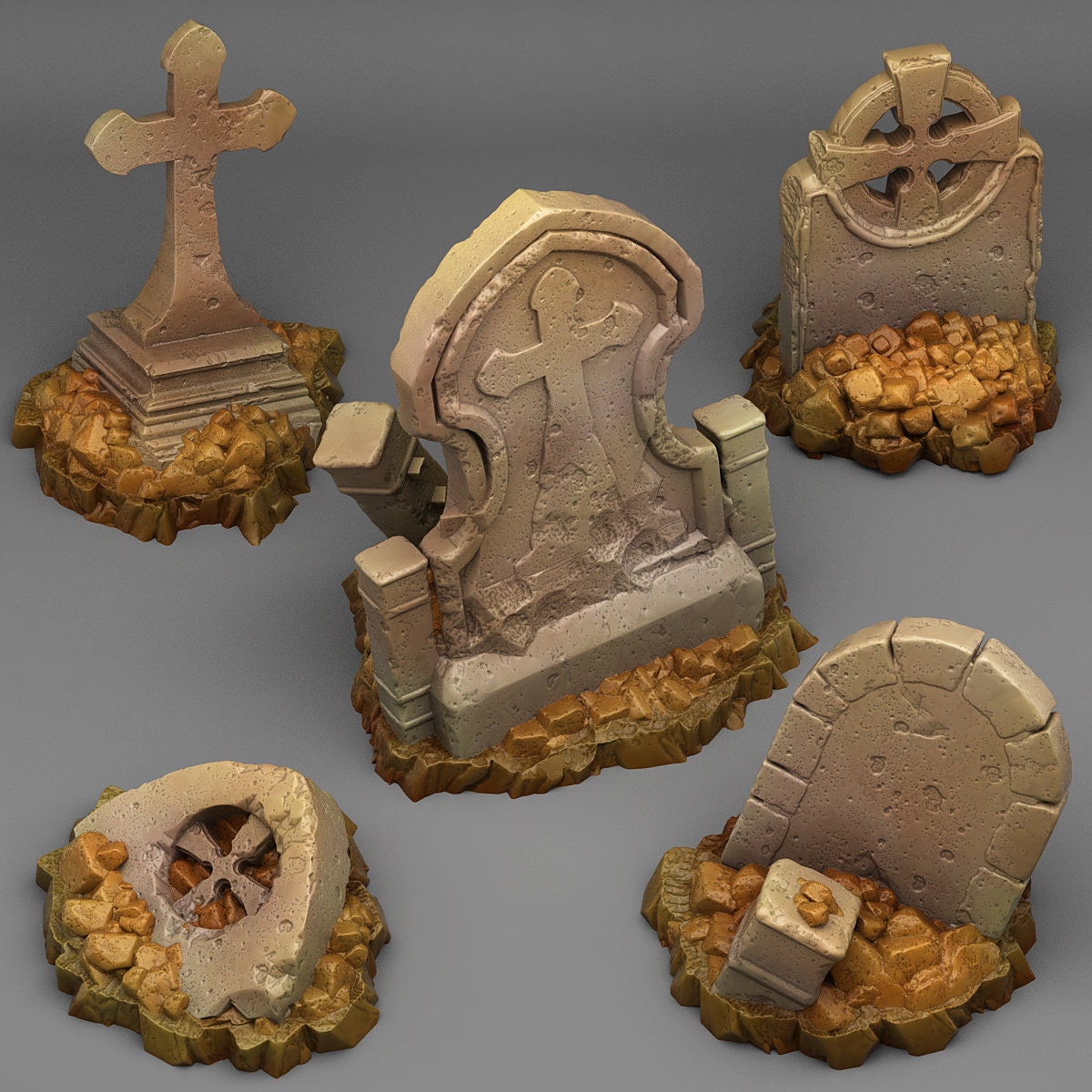 Lost Graveyards Scatter Terrain - Fantastic Plants and Rocks 