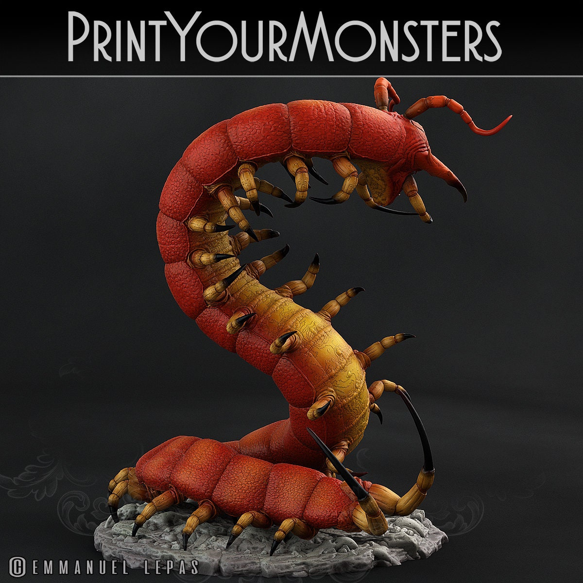 Giant Centipede - Print Your Monsters 