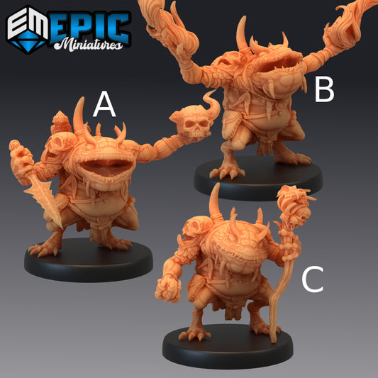 Chaos Toad Shaman - Epic Miniatures 