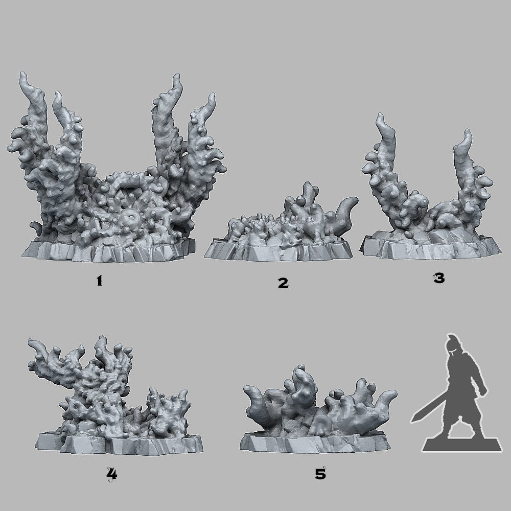 Devil Aberration Stones Scatter Terrain - Fantastic Plants and Rocks 