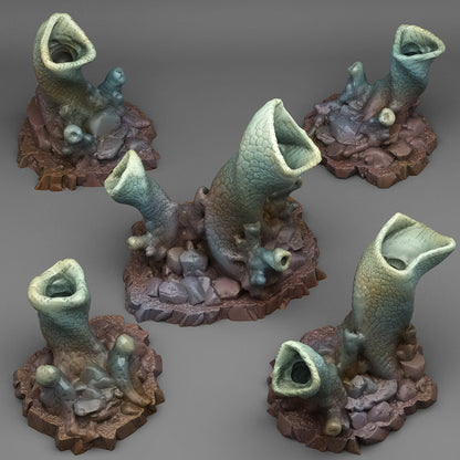 Strange Smoke Hole Cavern Scatter Terrain - Fantastic Plants and Rocks 