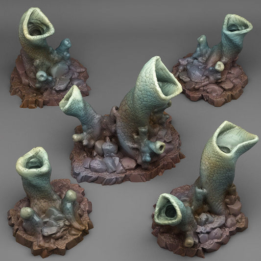 Strange Smoke Hole Cavern Scatter Terrain - Fantastic Plants and Rocks 