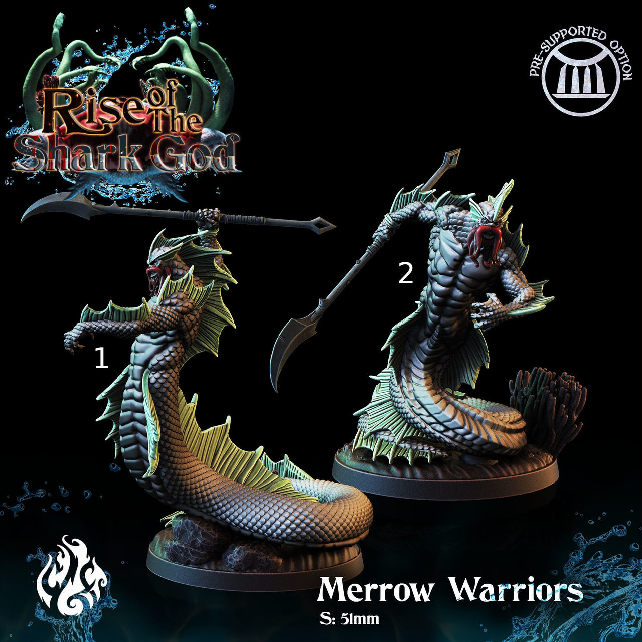 Merrow Warriors - Crippled God Foundry- Rise of the Shark God 