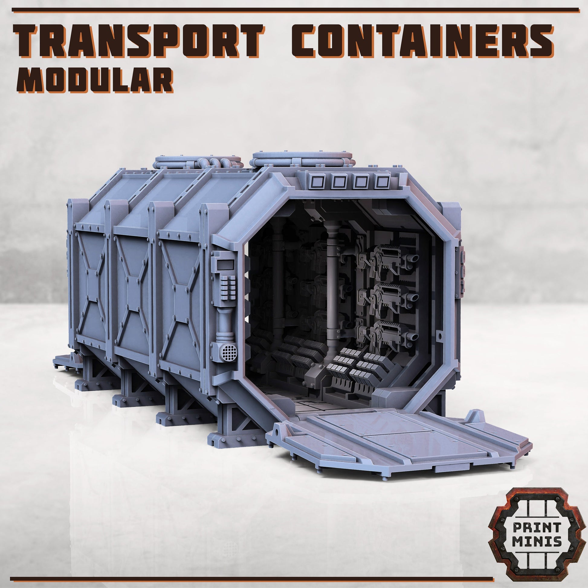 Modular Shipping Container Set - Print Minis 