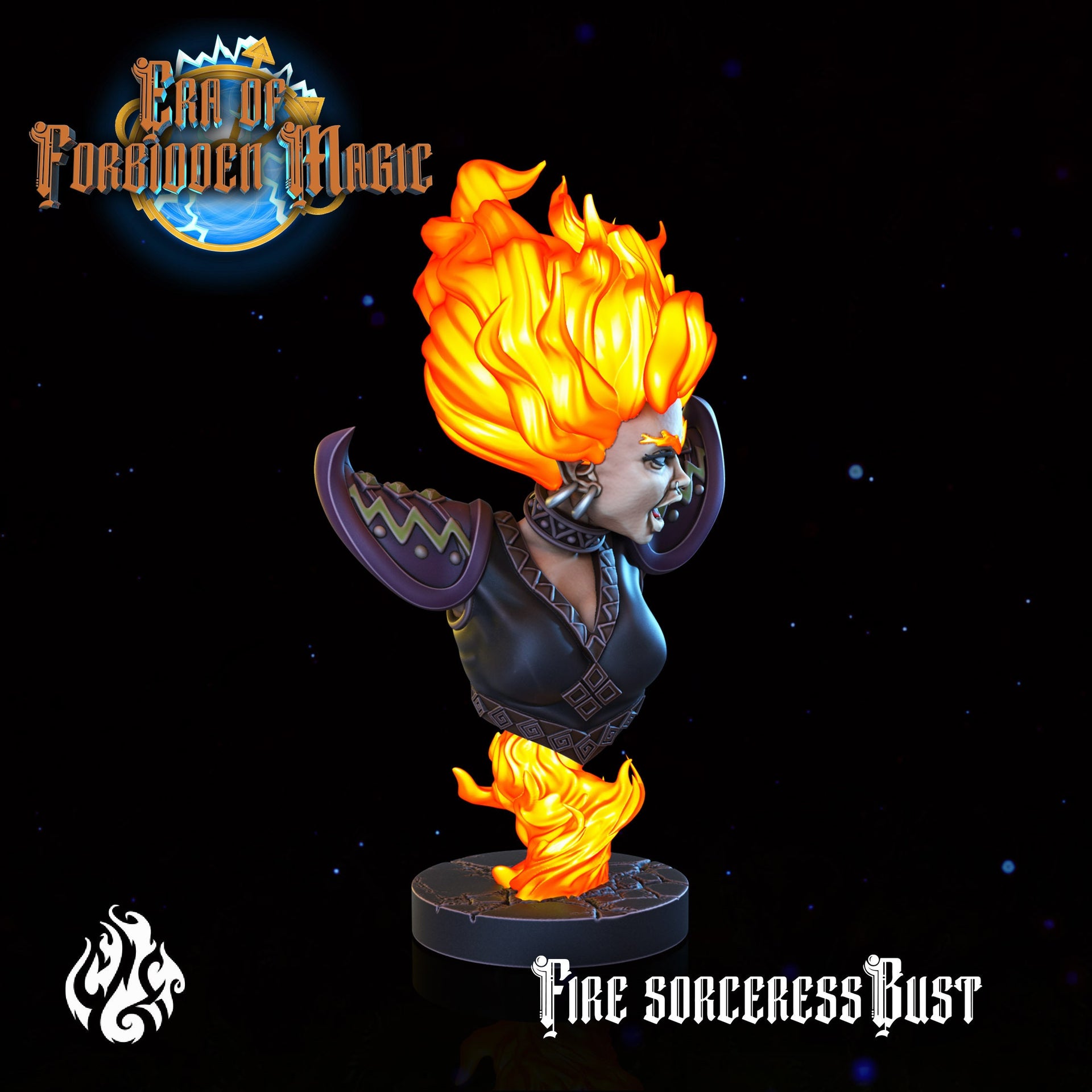 Fire Sorceress Bust - Crippled God Foundry - Era of Forbidden Magic