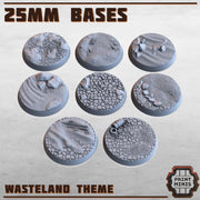 25mm Wasteland Bases- Print Minis 