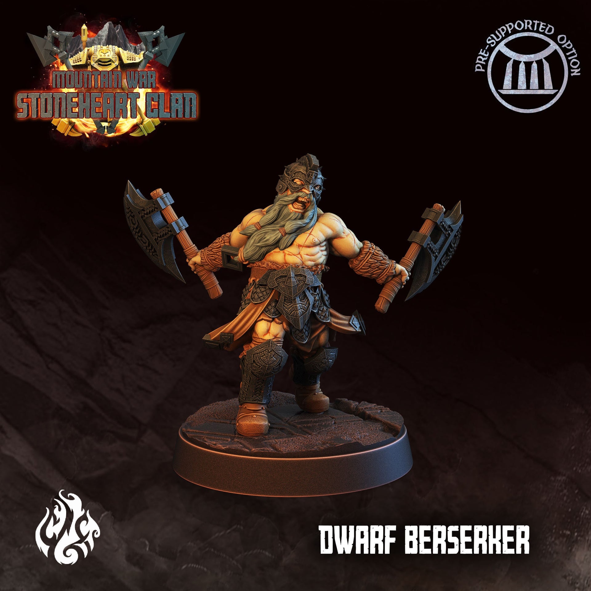 Mounted Dwarf Berserker - Crippled God Foundry 