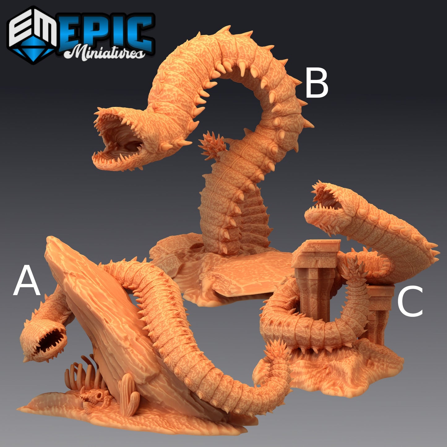 Purple Worm - Epic Miniatures 