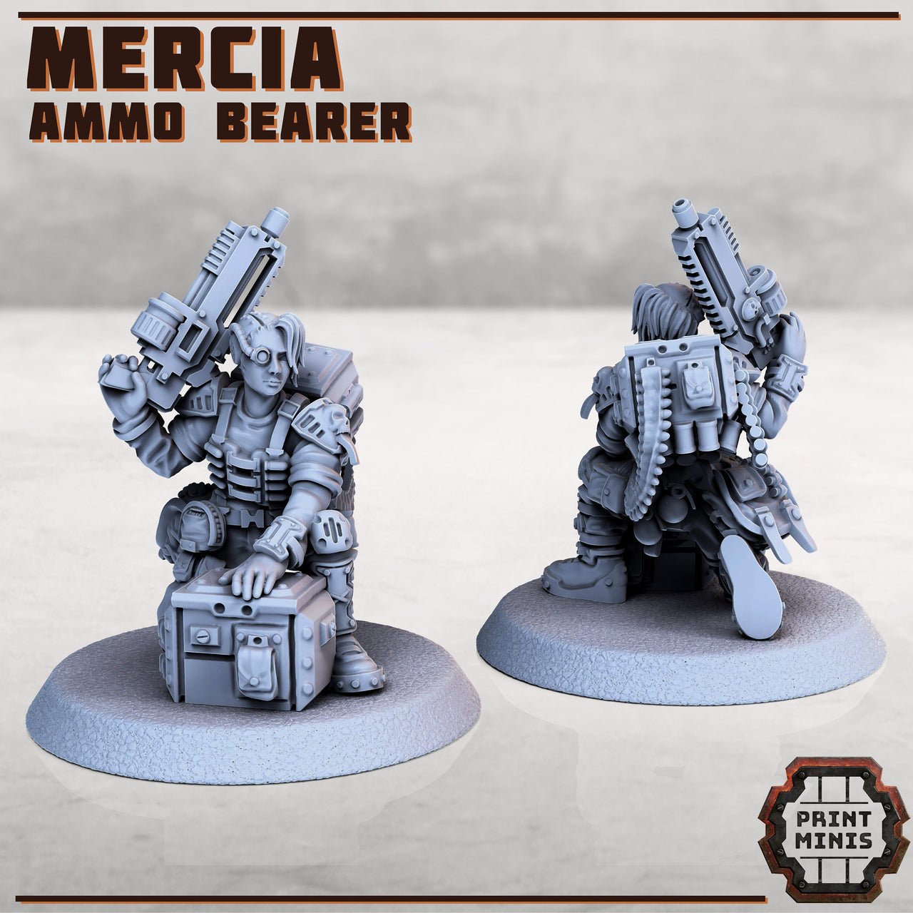Mercia, Ammo Bearer - Print Minis 
