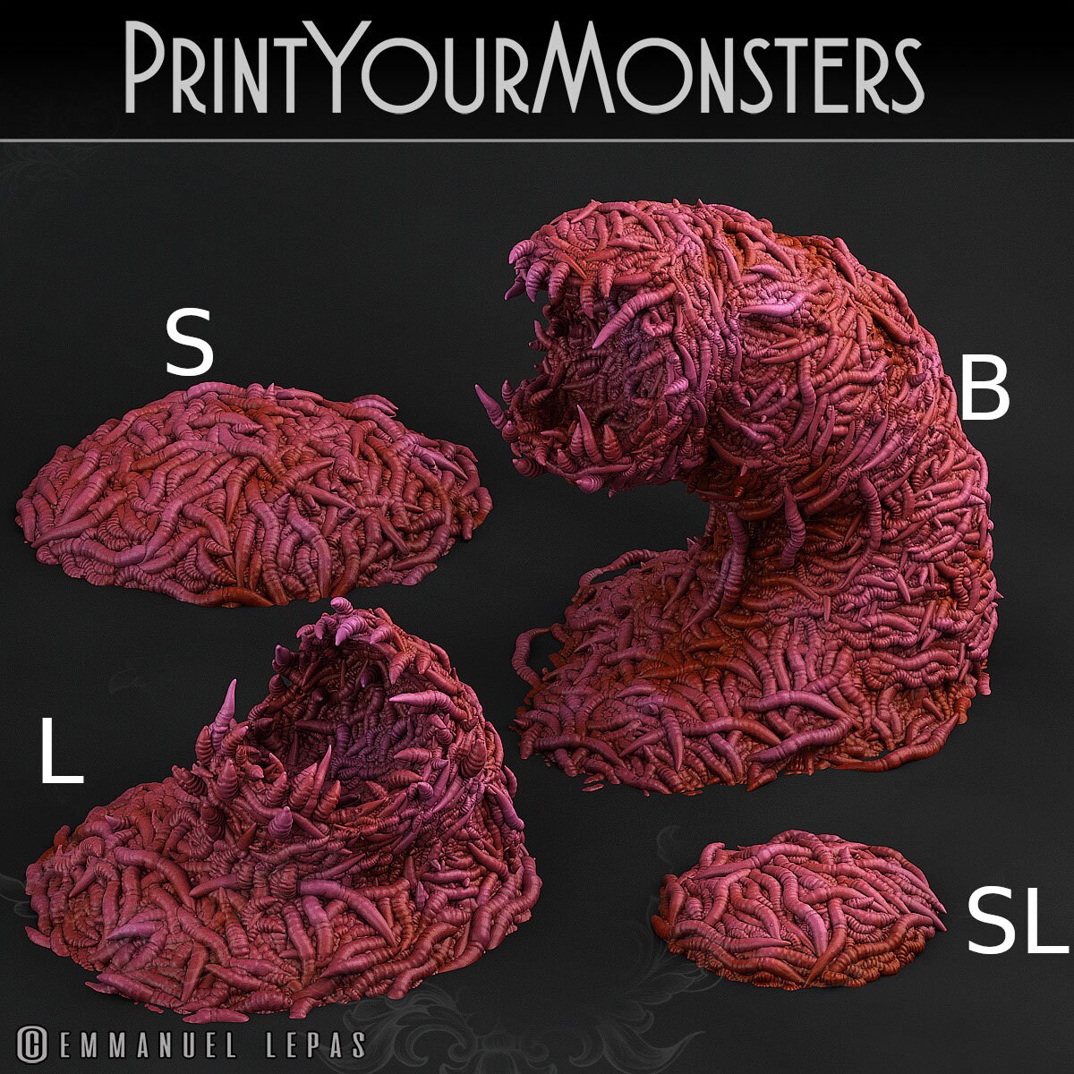 Worms Swarm - Print Your Monsters 