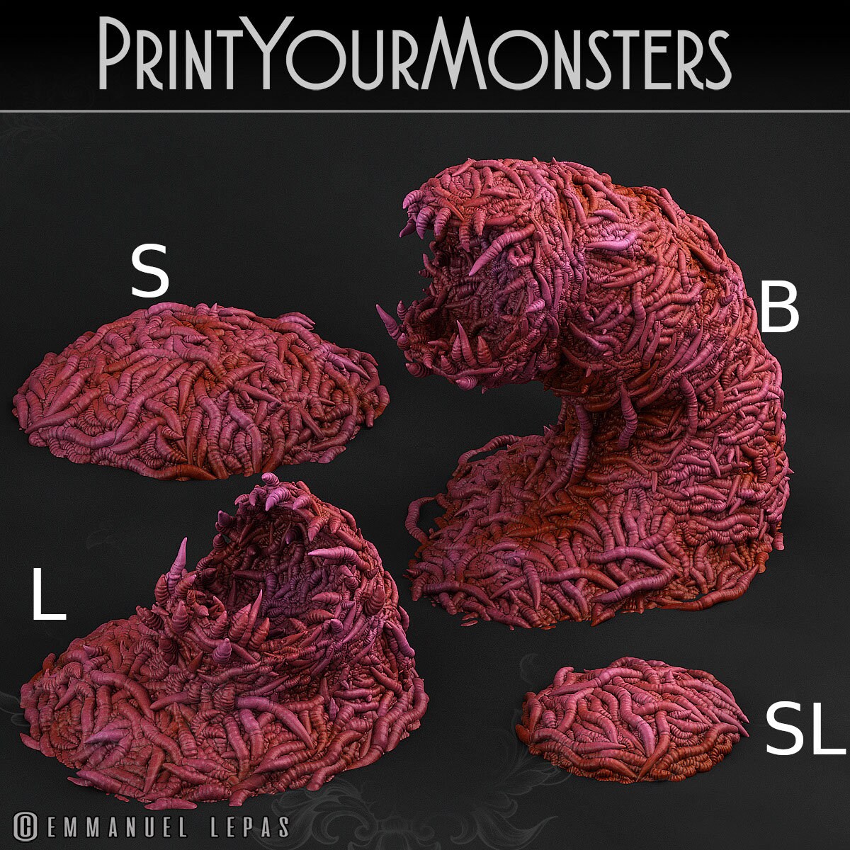 Worms Swarm - Print Your Monsters