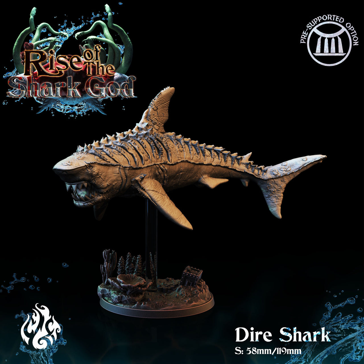 Dire Shark - Crippled God Foundry- Rise of the Shark God 