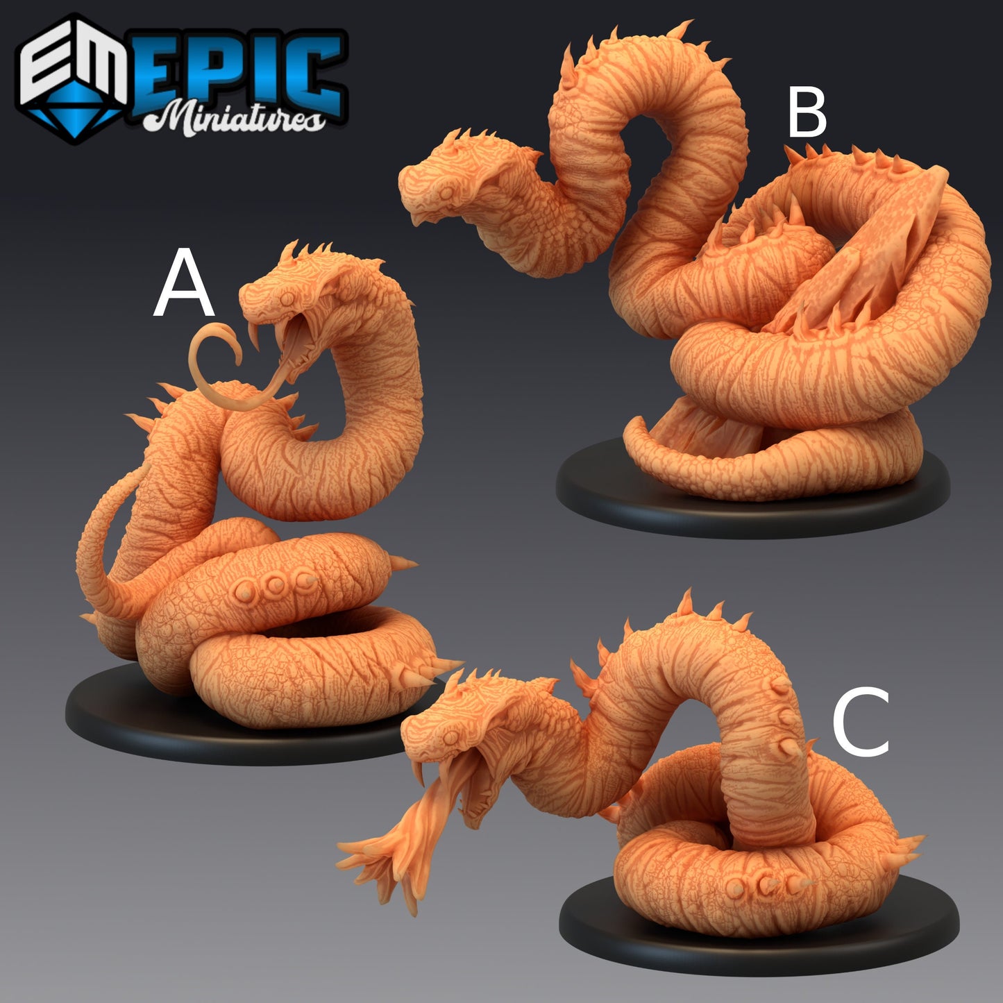 Giant Sand Snake - Epic Miniatures 