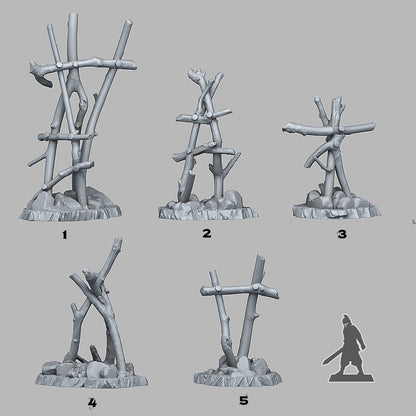 Ancient Tribal Ruins Scatter Terrain - Fantastic Plants and Rocks 