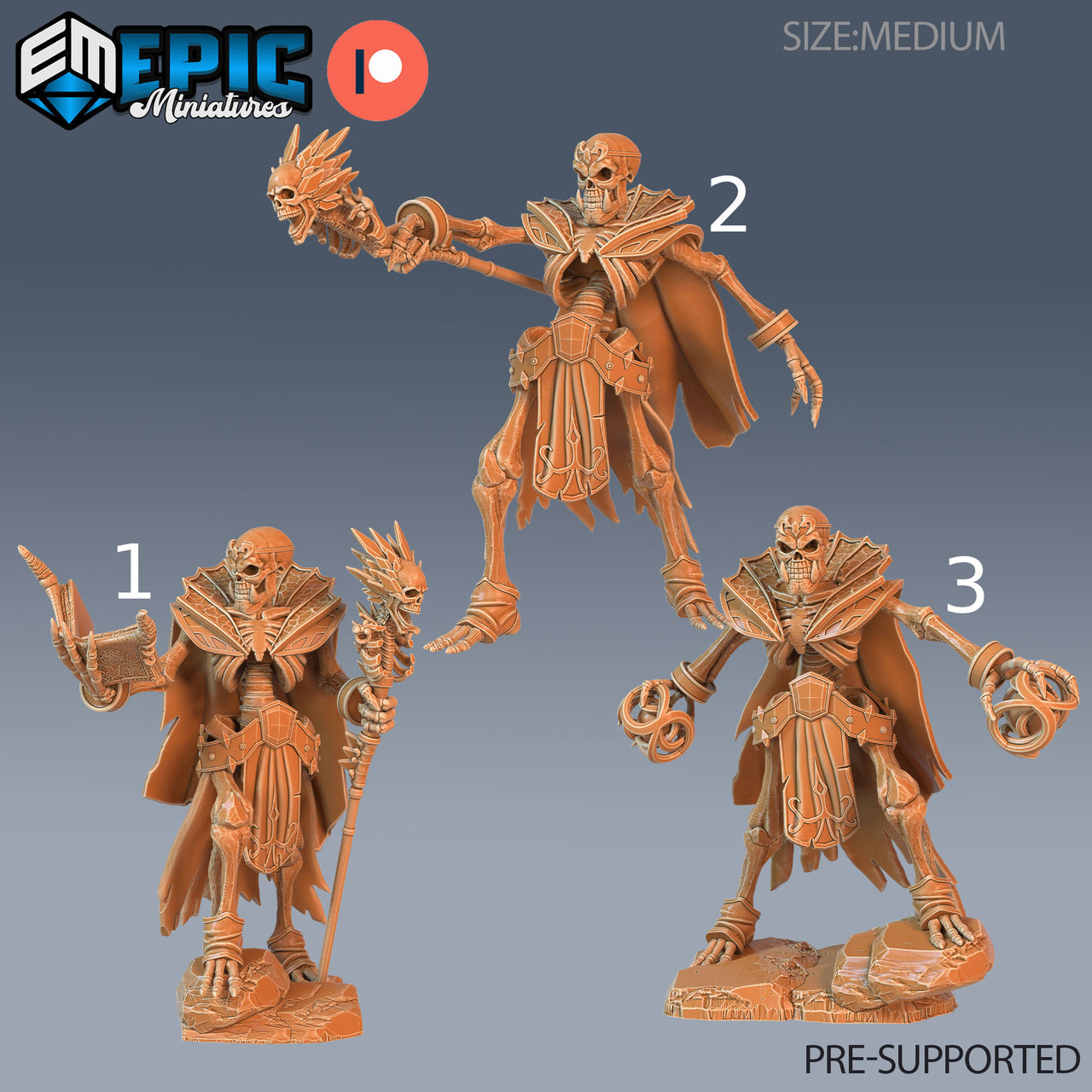 Skeleton Orc Warlock - Epic Miniatures 