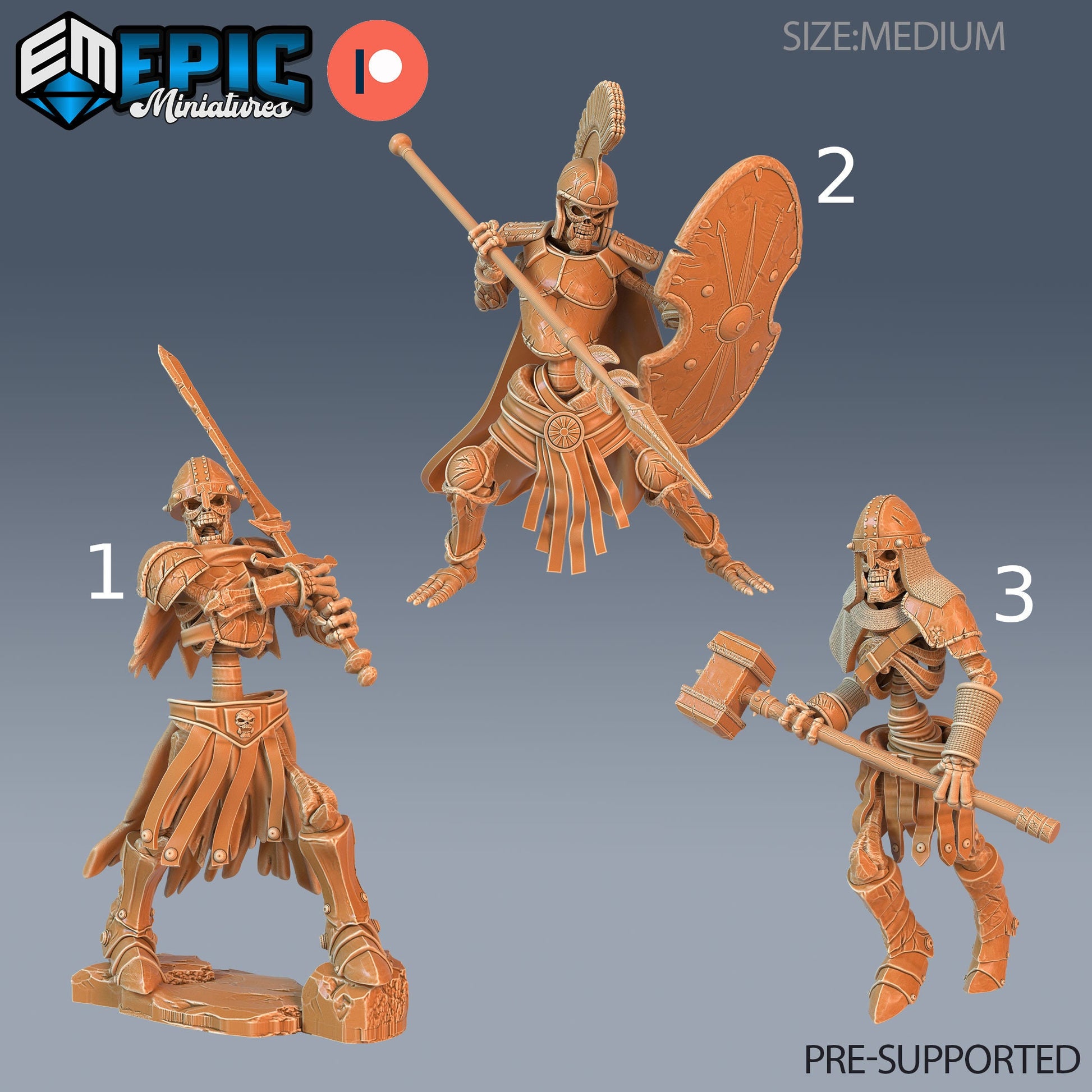Skeleton Orc Warrior - Epic Miniatures 