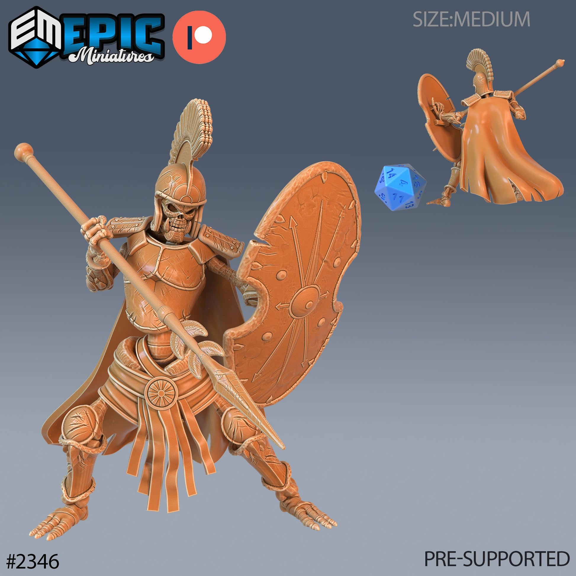 Skeleton Orc Warrior - Epic Miniatures 