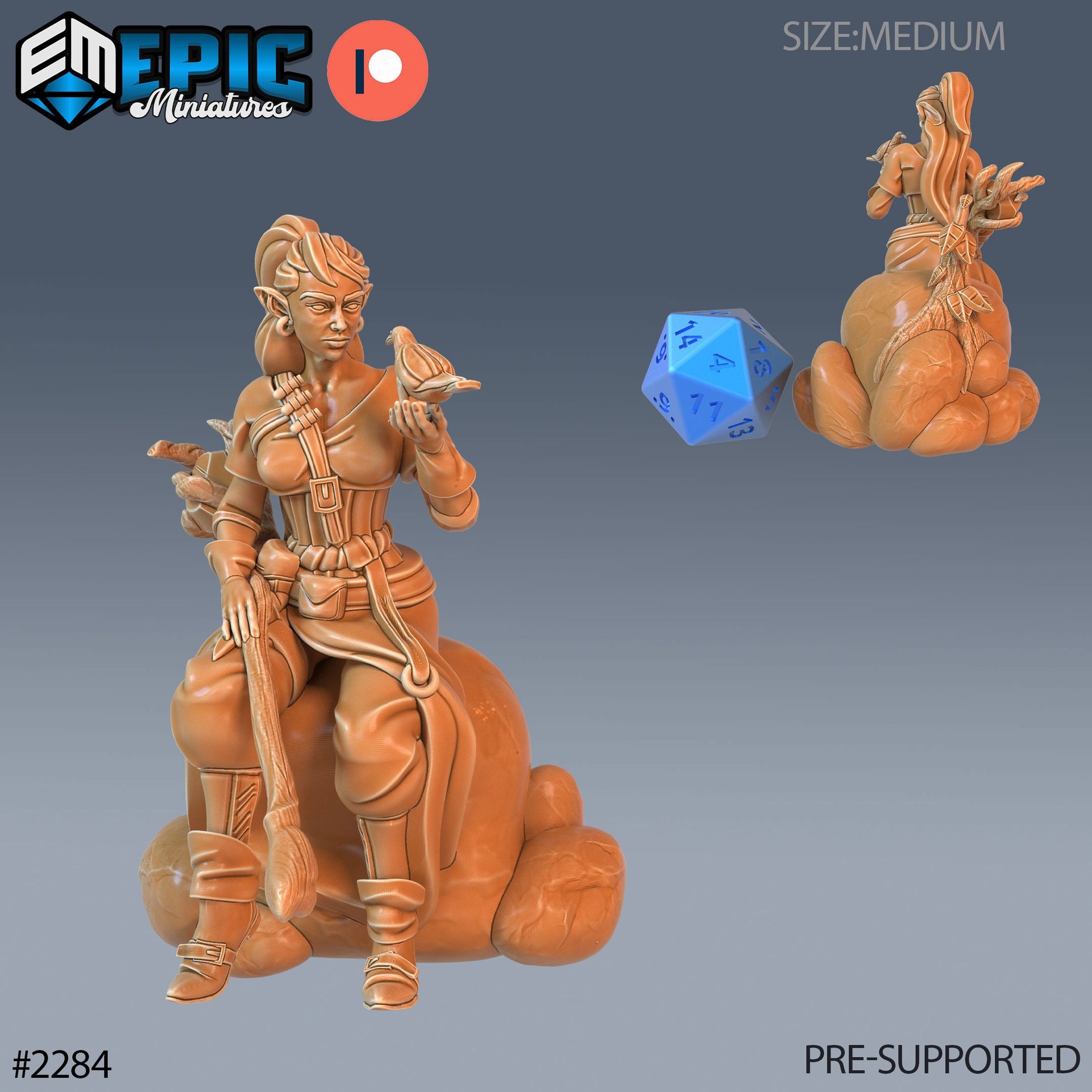 Elven Earth Druid - Epic Miniatures 